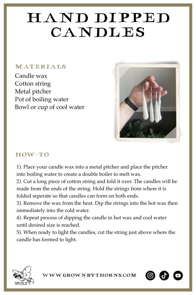 How to tutorial of process of hand dipping candles.